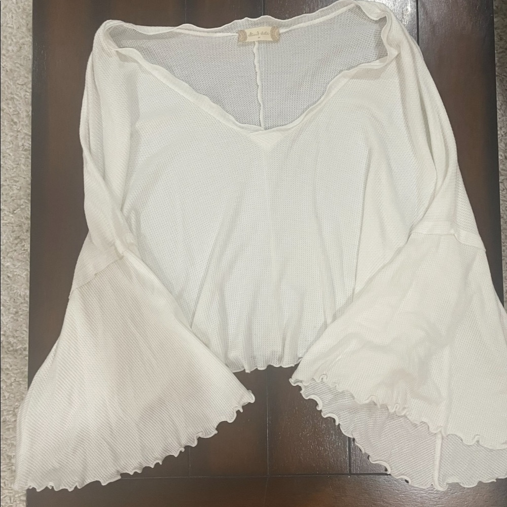White Flowy Top